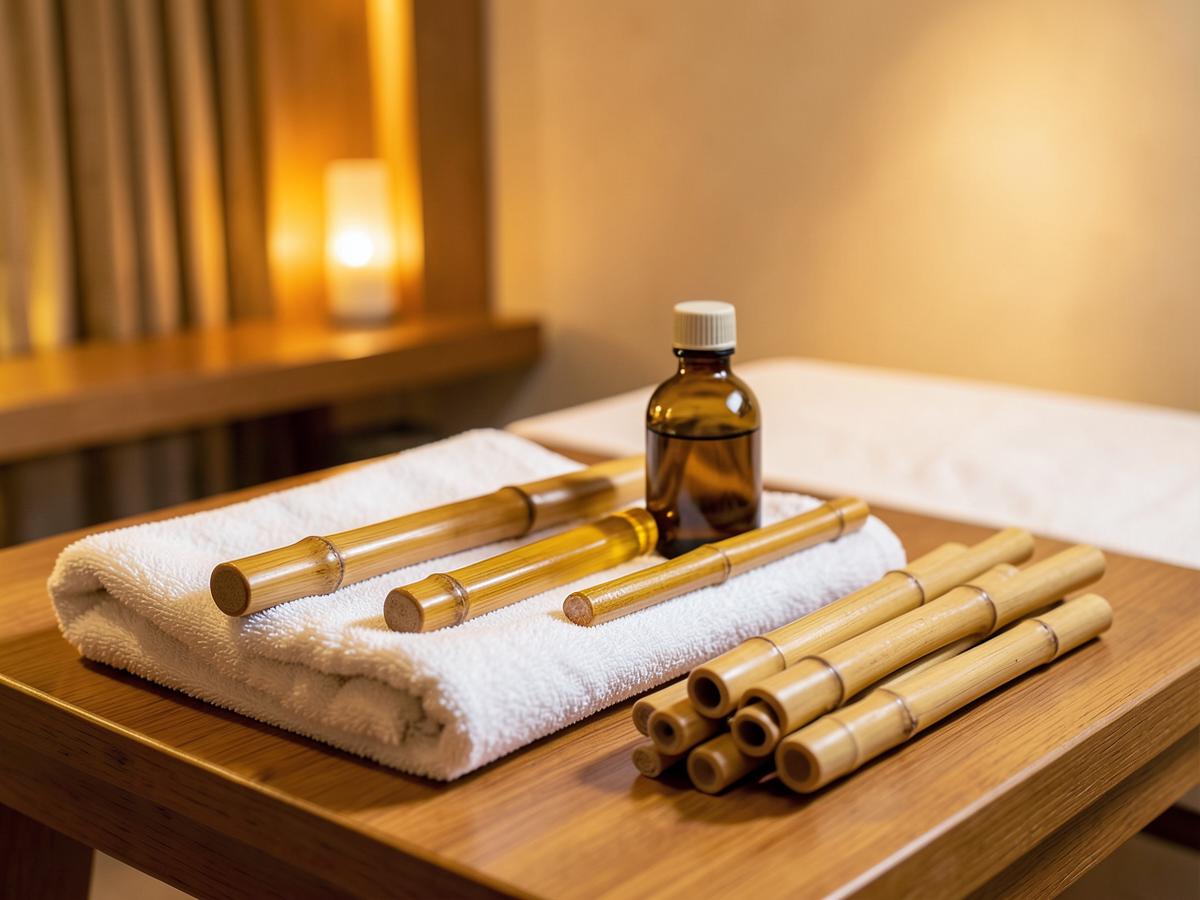 Warm bamboo rollers at AIR LUXURY SPA Karmanghat, Saroornagar